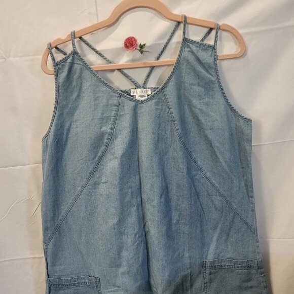 Venus, New, Blue Sleeveless with Straps Dress, size XL - Picture 1 of 5
